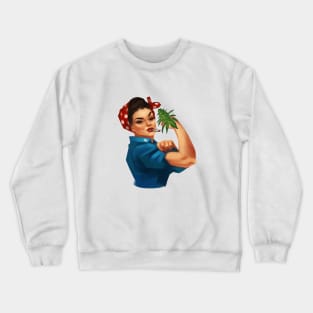 rosie the riveter weed Crewneck Sweatshirt